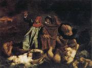 Eugene Delacroix The Bark of Dante painting